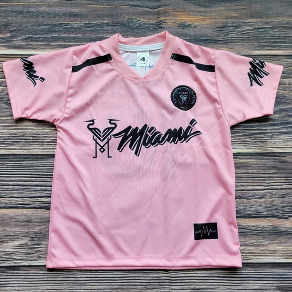 Miami Home Kid's Soccer Uniform Messi 10 - Picture 2 of 3